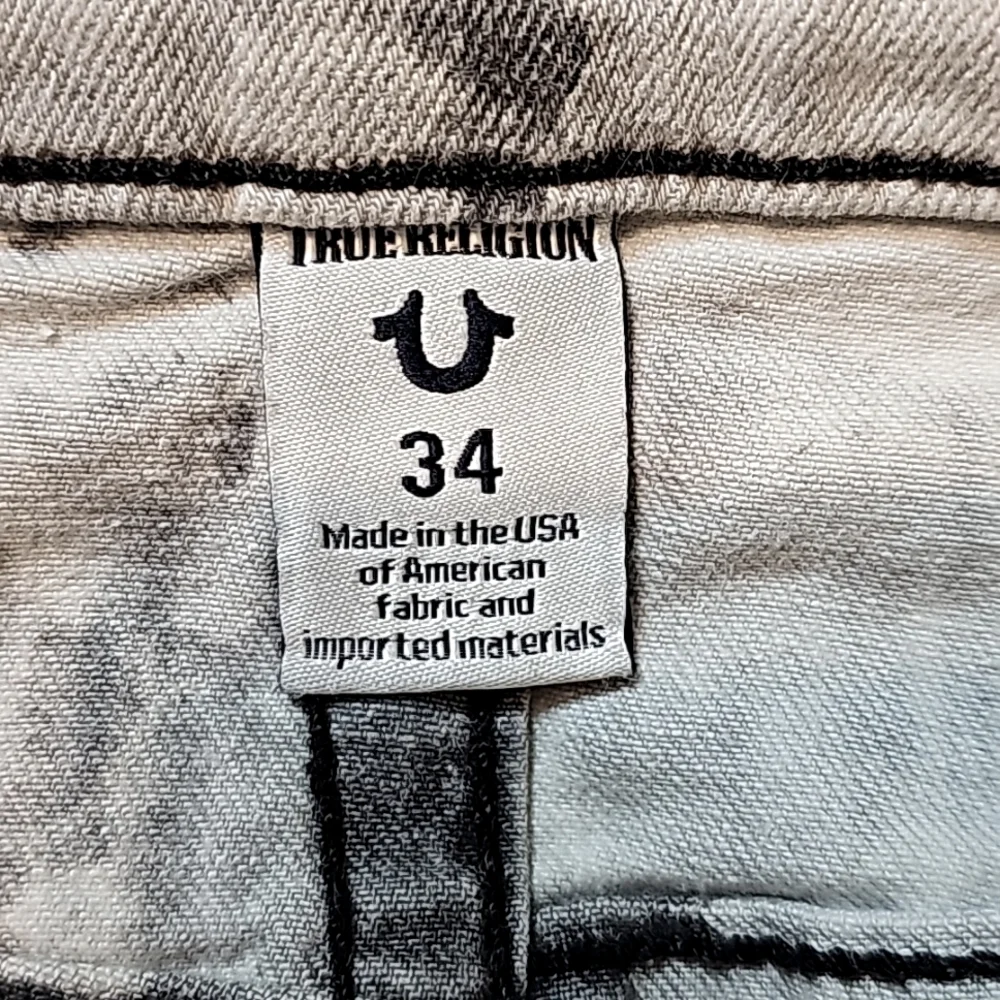 💥True Religion Relaxed-Straight Distressed Jeans. Men's Size: W34x34L.